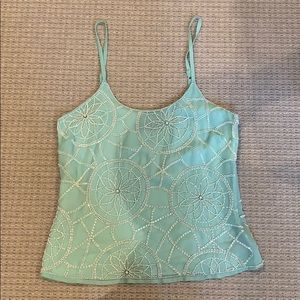 Teal embellished tank top —new friends colony